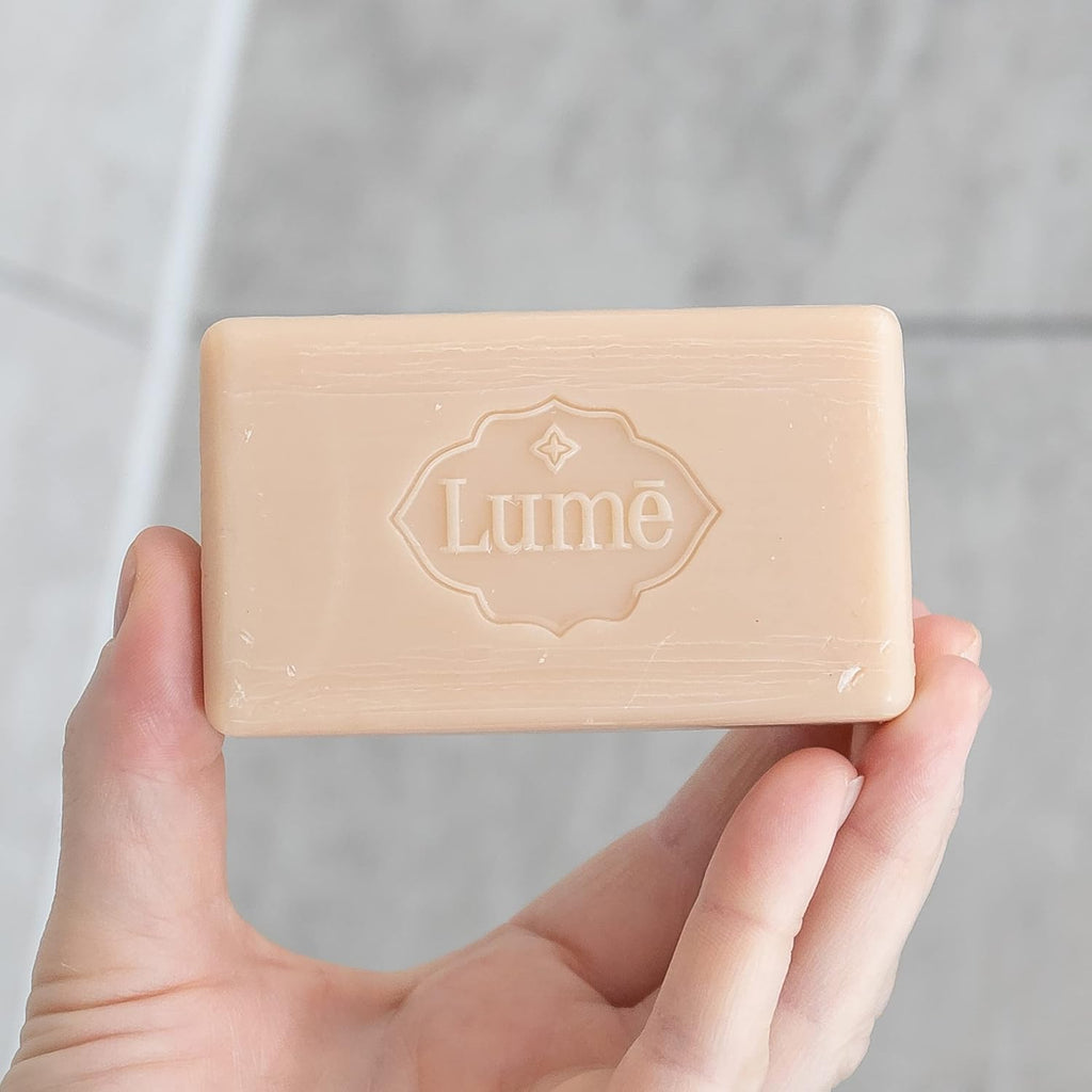 Lume Triple Milled Bar Soap - Rich Moisture & Gentle Cleansing - Paraben Free. Phthalate Free. Skin Safe - 5 ounce (Pack of 4) (Toasted Coconut)